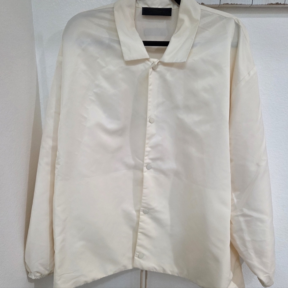 Fear of God Essentials Coaches Jacket 'Cloud Dancer' - Picture 5 of 8